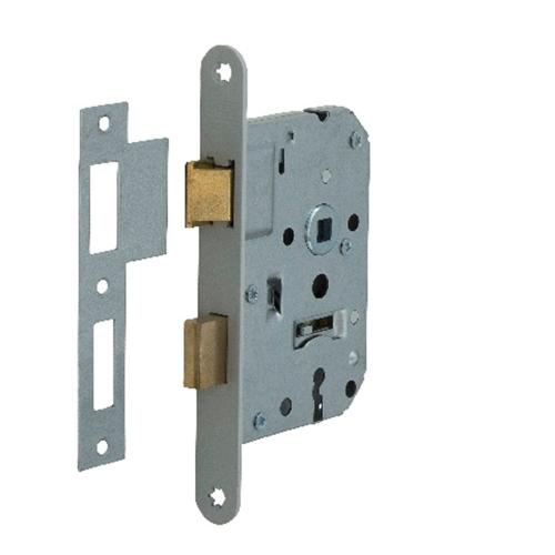 Dag- en nachtslot 50mm SL56 messing afgerond m/2 sl. Rs 1266/5-50mm Rs m/sluitplaat product photo