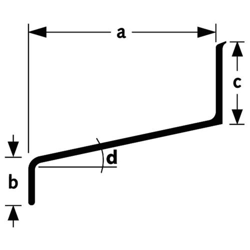 Waterslagprofiel aluminum brute 15gr. 2.5m 80mm product photo
