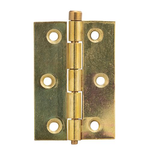 Noxxa smalscharnier ongelagerd - messing gepolijst - 60x45x1,5mm - rechte hoek - bolkop product photo