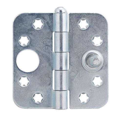 Noxxa scharnier ongelagerd SKG2 - staal gegalvaniseerd - 76x76x2mm - ronde hoek - bolkop product photo