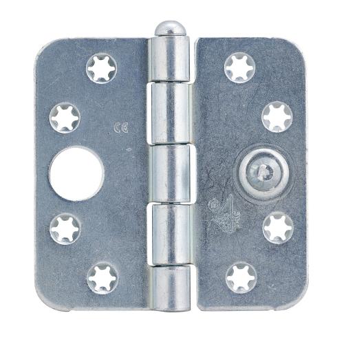 Noxxa scharnier ongelagerd SKG3 - staal gegalvaniseerd - 89x89x2,5mm - ronde hoek - bolkop product photo