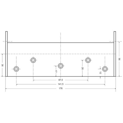 Bommerscharnier dubbelwerkend 7 grijs gelakt product photo