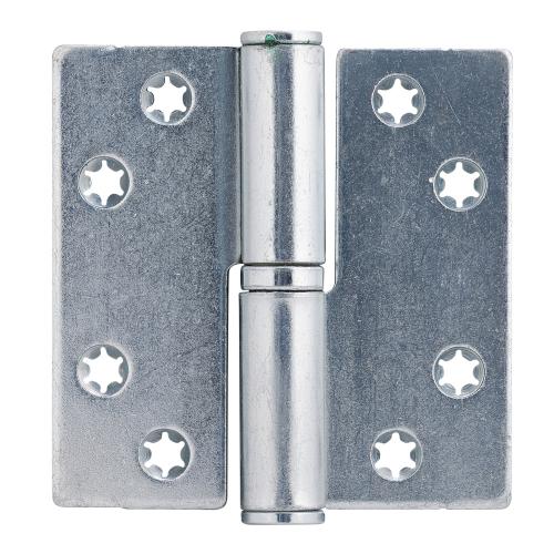 Noxxa kogelstiftpaumelle - staal gegalvaniseerd - 89x89x3mm - rechte hoek - platkop - gezet - DIN links product photo