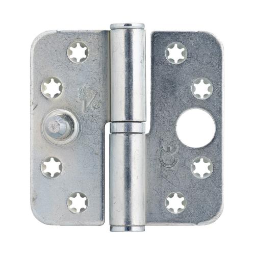 Noxxa kogelstiftpaumelle SKG3 - staal gegalvaniseerd - 89x89x3mm - ronde hoek - platkop - gezet - DIN links product photo