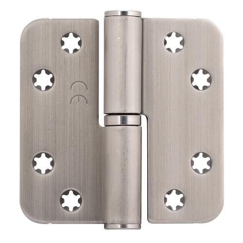 Noxxa kogelstiftpaumelle - rvs geborsteld - 89x89x3mm - ronde hoek - platkop - gezet - DIN rechts product photo