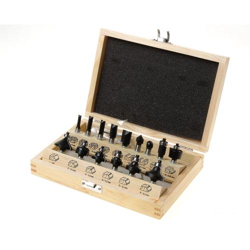 Frezen schacht 8mm in houten kist 15-delig set product photo