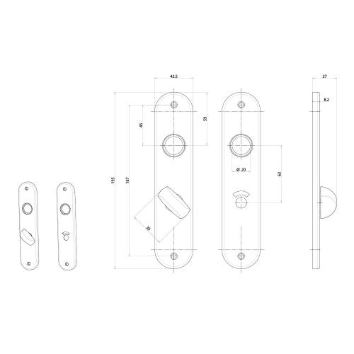 Noxxa schilden geperst F1 rond - 195x43mm WC63/8 - exclusief deurkrukken product photo https://media.isero.nl/Isero-IseroNL-Site/images/L/208968_5.jpg L