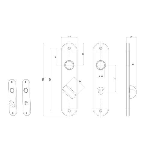 Noxxa schilden geperst F1 rond - 195x43mm WC72/8 - exclusief deurkrukken product photo https://media.isero.nl/Isero-IseroNL-Site/images/L/208969_5.jpg L
