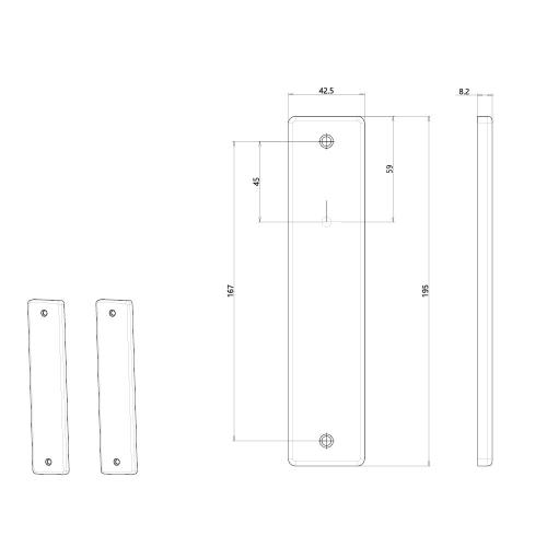 Noxxa schilden geperst F1 rechthoekig - 195x43mm geheel blind product photo https://media.isero.nl/Isero-IseroNL-Site/images/L/208980_5.jpg L