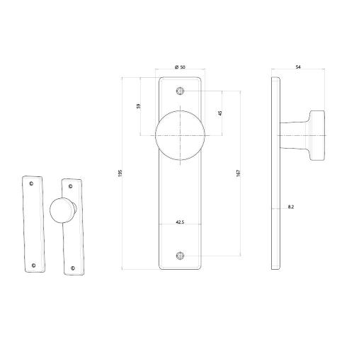Noxxa knopschilden geperst F1 rechthoekig - 195x43mm blind/geheel blind product photo https://media.isero.nl/Isero-IseroNL-Site/images/L/208985_5.jpg L