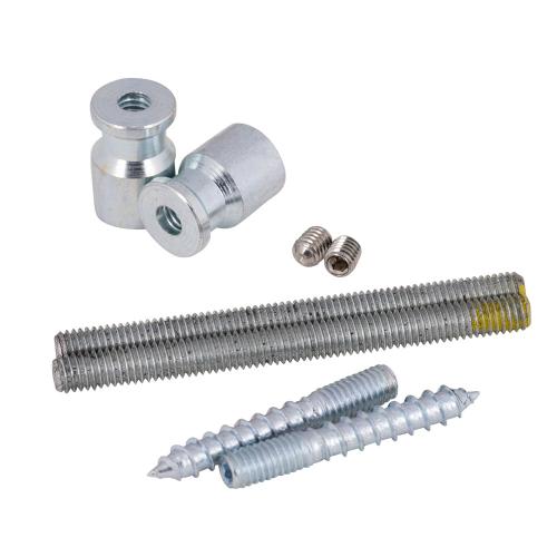 Noxxa montageset voor aluminium deurgreep - enkele bevestiging op de deur (1 set) - dubbele doorgaande bevestiging (2 sets) - deurdikte 40-55mm product photo