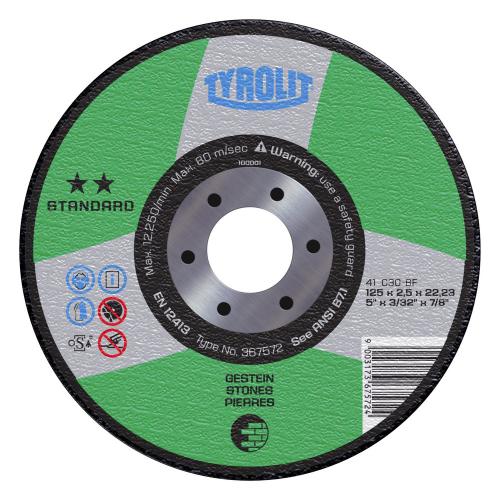 Slijpschijf 125x2.5 vlak steen (standaard ** kwaliteit) product photo