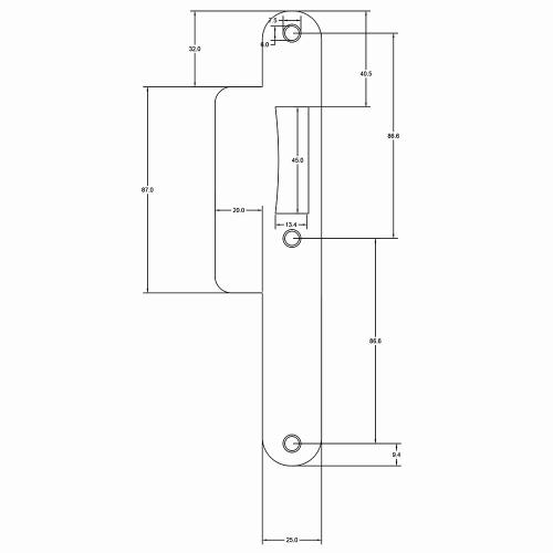 Noxxa afgeronde rvs sluitplaat 192x25mm voor projectslot - cilinderloopslot met dagschootblokkering - korte lip 20mm - DIN rechts product photo https://media.isero.nl/Isero-IseroNL-Site/images/L/2150557_5.jpg L