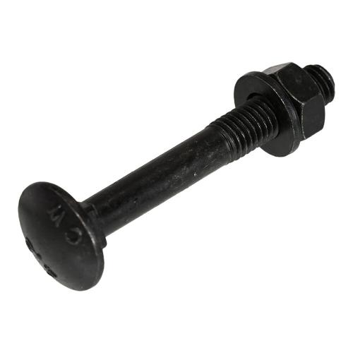 Slotbout M6X50 MM incl moer+ring gegalvaniseerd staal zwart product photo