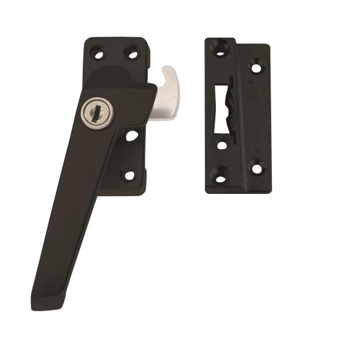 Veiligheids raamsluiting met nok en opbouw sluitkom SKG1 zwart LS 3319 product photo