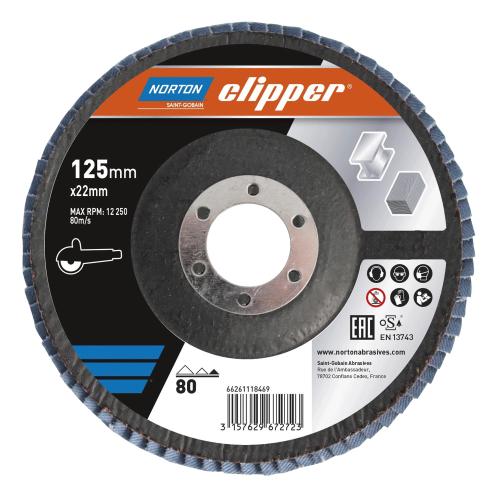Norton Clipper lamellenschijf vlak 125x22.2 K80 1222 R82B product photo