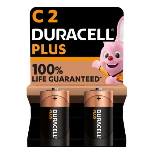 Batterij alkaline kleine Staaf type C 2 stuks Duracell Plus product photo