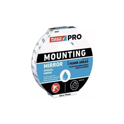 Montagetape Pro spiegel dubbelzijdig vochtbestendig wit 19mm product photo