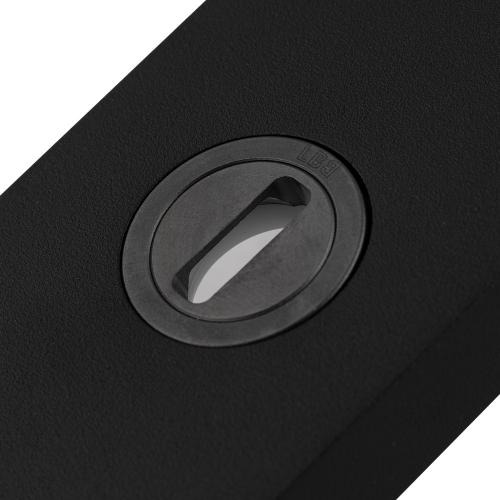 Noxxa SKG3 aluminium veiligheidslangschild 250x50mm met kerntrekbeveiliging - curve - kleur zwart RAL 9005 - uitvoering PC72 - deurdikte 38/60mm product photo https://media.isero.nl/Isero-IseroNL-Site/images/L/2218333_5.jpg L