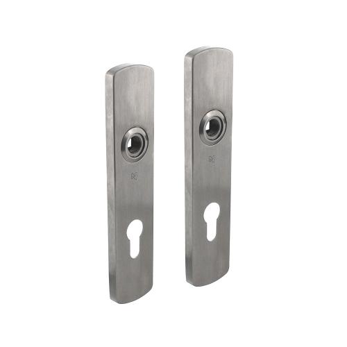 Kortschild SDC RVS ovaal geveerd geborsteld 200x42x10mm pc55 product photo