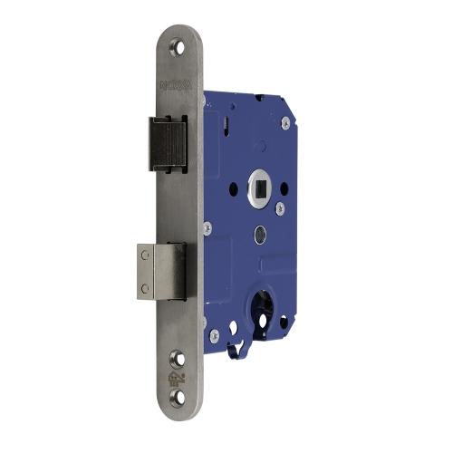 Noxxa veiligheidsdag- en nachtslot - SKG2 - afgeronde rvs voorplaat 174x25mm - PC55 - doornmaat 50mm - DIN rechts product photo