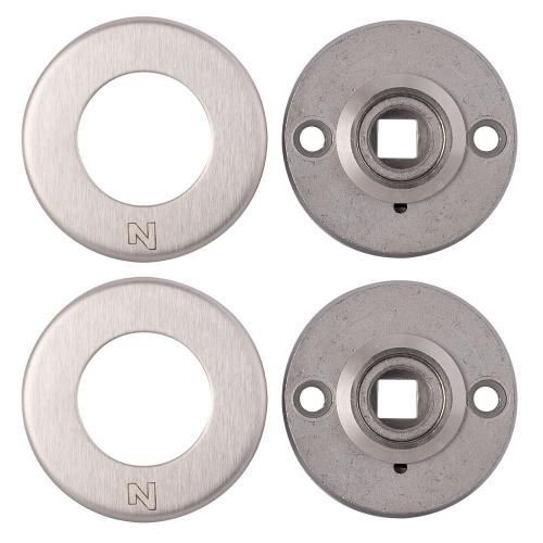 Krukrozetten RVS SDC-G verdekt rond 53x10mm per paar product photo