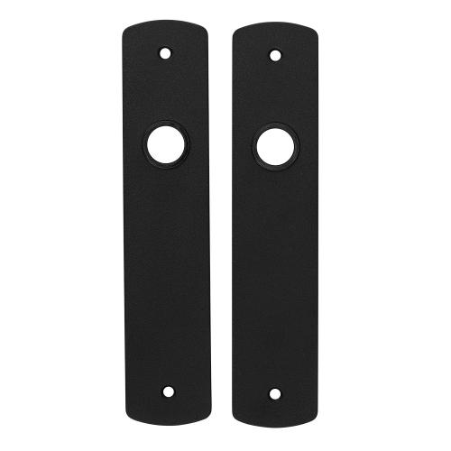 Noxxa geperst aluminium kortschild 200x42mm - curve - kleur zwart RAL 9005 - uitvoering blind product photo