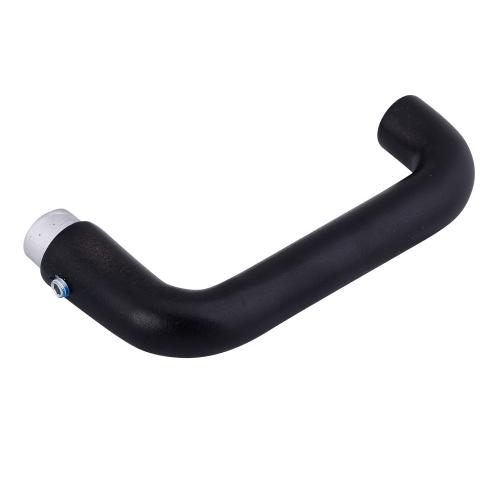 Noxxa aluminium deurkruk 1404 D-model - kleur zwart RAL 9005 - gatdeel product photo