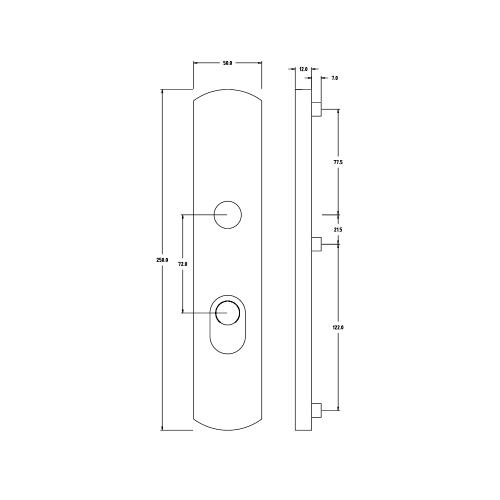 Noxxa veiligheidsbuitenschild curve F1 - 250x50mm PC72 - met kerntrekbeveiliging SKG*** product photo https://media.isero.nl/Isero-IseroNL-Site/images/L/2218425_5.jpg L
