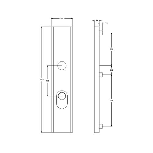 Noxxa veiligheidsbuitenschild rechthoekig F1 - 250x50mm PC72 - met kerntrekbeveiliging SKG*** product photo https://media.isero.nl/Isero-IseroNL-Site/images/L/2218430_5.jpg L