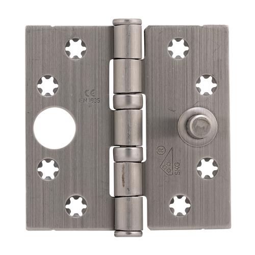 Noxxa kogellagerscharnier SKG3 - rvs geborsteld - 89x89x2,5mm - rechte hoek - platkop product photo