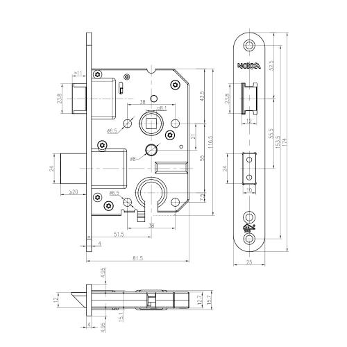 Noxxa veiligheidsdag- en nachtslot - SKG2 - afgeronde rvs voorplaat 174x25mm - PC55 - doornmaat 50mm - DIN links product photo https://media.isero.nl/Isero-IseroNL-Site/images/L/2218455_5.jpg L