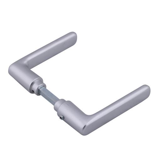 Noxxa aluminium deurkruk 1102 L-model halfrond - kleur F1 mat - deurdikte 38/52mm product photo