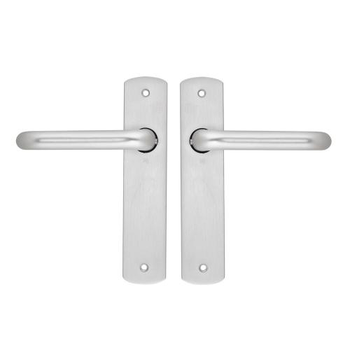 Noxxa vastdraaibare deurkruk 1404 op gegoten aluminium kortschild 200x42mm - curve - kleur F1 mat - uitvoering blind product photo