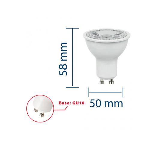 LED inbouwspot GU10 38 graden (SMD LED Bulb)8.0w 830 3000K 800 Lumen product photo