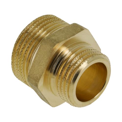 Draadfitting messing verloopnippel 2x buitendraad 1/2 duims x 1/4 duims product photo