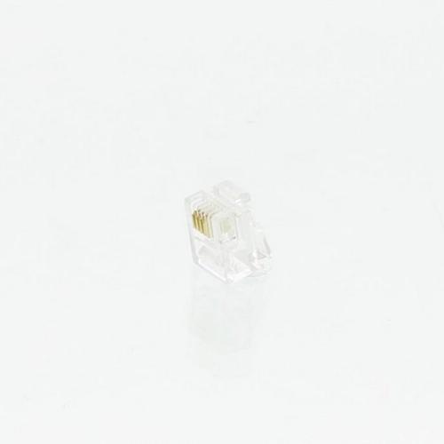 Klemko modulaire connector 5E plug steker awg bereik 24 - 26 50st RJ11 6P4CPLS v/ronde soepele kabel product photo