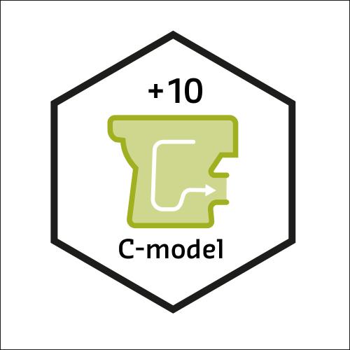 Refurbished Closetpot staand wit vlakspoel en pijp kort C-model 10cm verhoogd product photo