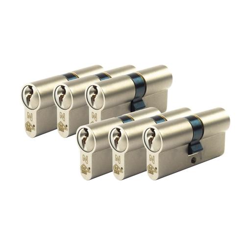 Noxxa Premium cilinderset - SKG** - 6x30/30 gelijksluitend - inclusief 6 sleutels product photo