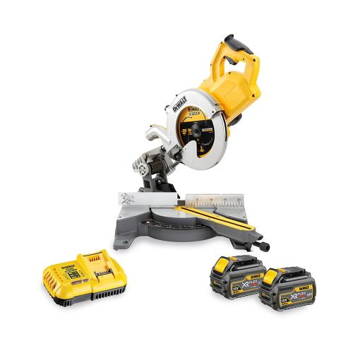 DeWalt accu-afkort-/verstekzaagmachine 250mm 54.0V 2x6.0Ah DCS778T2-QW product photo
