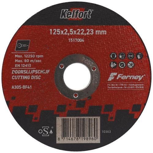 Doorslijpschijf 125x2.5x22.2 vlak staal/RVS ALOX product photo