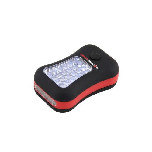 Werklampje Led rubber abs 24+4 m/haak en magneet (Excl 3xAAA) 12 Lumen 20m 65 gram product photo