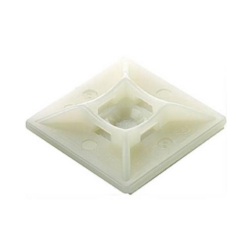 Kabelbinderhouder nylon zelfklevend 28x28mm met schroefgat per 100 stuks product photo