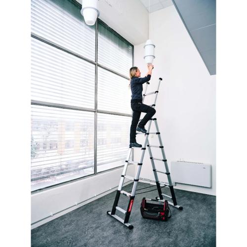 Telescoopladder 8+6 treden max 2.3m ( gewicht 15.0kg ) Combi Line max lengte 2.3m product photo https://media.isero.nl/Isero-IseroNL-Site/images/L/2263200_6.jpg L