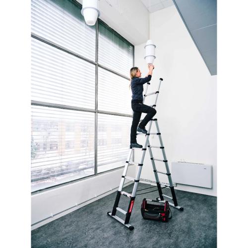 Telescoopladder 10+8 treden max 3.0m (gewicht 22.0kg ) Combi Line max lengte 3.0m product photo https://media.isero.nl/Isero-IseroNL-Site/images/L/2263201_5.jpg L