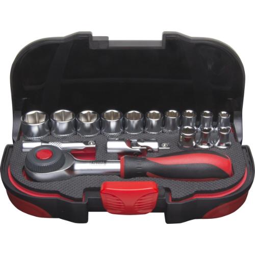 Twist-Action Ratchet set 1/4" vierkant 16-delig product photo