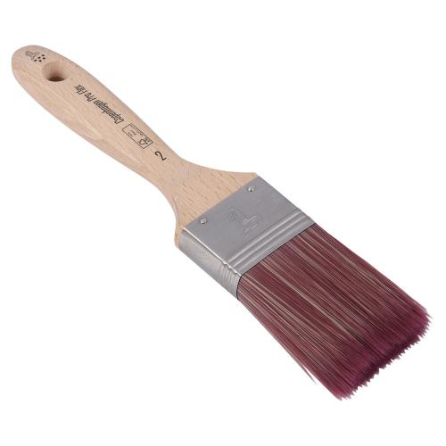 Kwast plat 5* maat 2 synthetisch haar acryl verf houten steel product photo