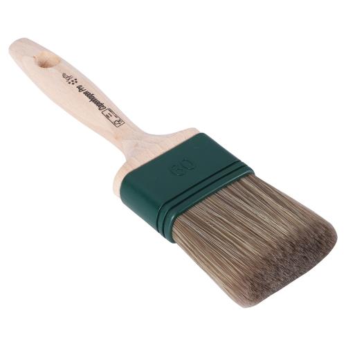 Kwast plat 5* maat 3 synthetich haar acryl verf houten steel product photo