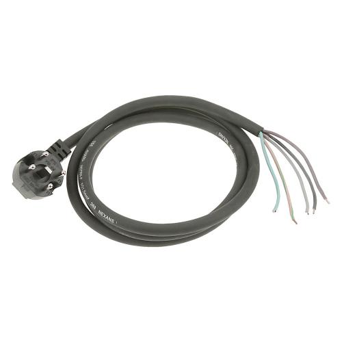 Aansluitsnoer 16amp met aangegoten perilex stekker haaks zwart 2.0m 5x1.5mm2 Neopreen product photo