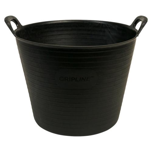 Flexibele kuip met handvatten 25l zwart supersterk product photo